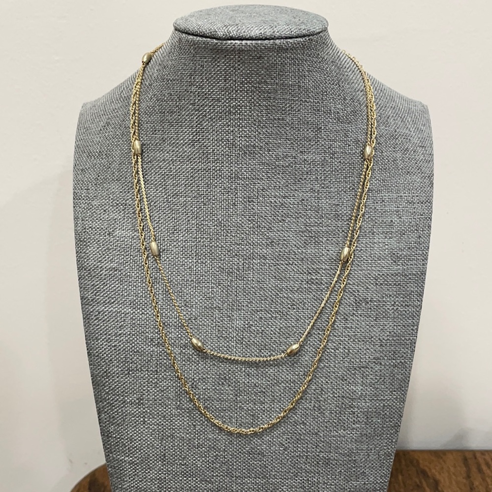 Gold plated layered necklace